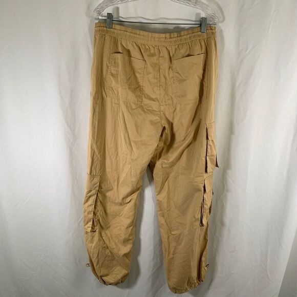 C&C California Cargo Joggers Women's Large Yellow Pull On Drawstring Nylon Blend - Picture 7 of 9